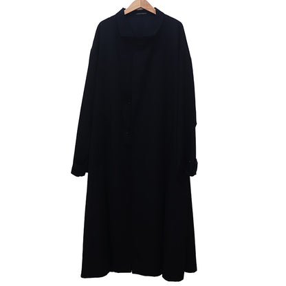 Yohji Yamamoto ヨウジヤマモト シワギャバ レインロングコート トレンチコート ブラック HK-C15-100 
3 メンズ【中古】