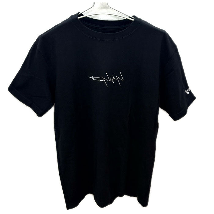 Yohji Yamamoto ヨウジヤマモト YYｘNewEraコットンTシャツ 半袖Ｔシャツ ブラック HN-T98-082 L メンズ【中古】