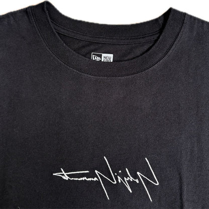 Yohji Yamamoto ヨウジヤマモト YYｘNewEraコットンTシャツ 半袖Ｔシャツ ブラック HN-T98-082 L メンズ【中古】
