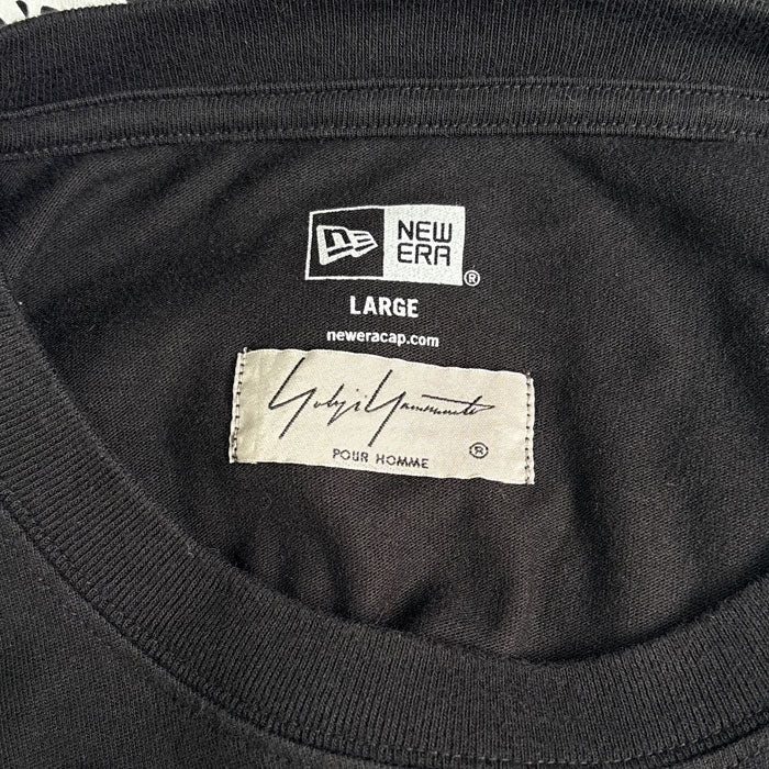 Yohji Yamamoto ヨウジヤマモト YYｘNewEraコットンTシャツ 半袖Ｔシャツ ブラック HN-T98-082 L メンズ【中古】