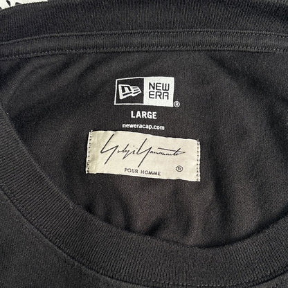 Yohji Yamamoto ヨウジヤマモト YYｘNewEraコットンTシャツ 半袖Ｔシャツ ブラック HN-T98-082 L メンズ【中古】