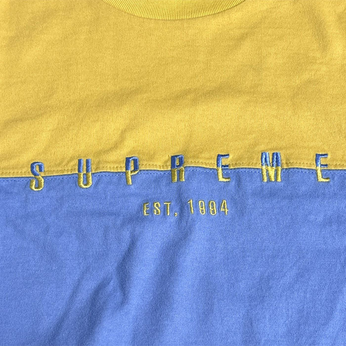 Supreme シュプリーム 半袖Ｔシャツ ブルー イエロー M メンズ【中古】