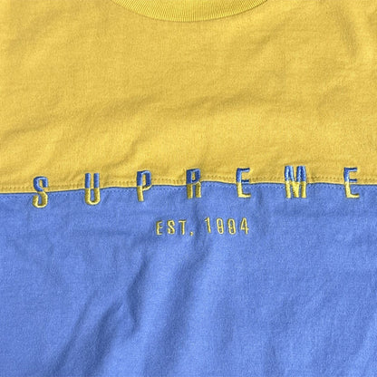Supreme シュプリーム 半袖Ｔシャツ ブルー イエロー M メンズ【中古】