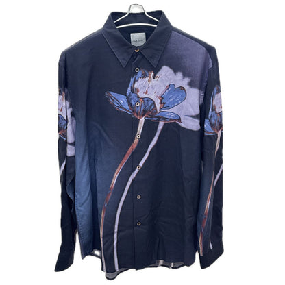 Paul Smith ポール・スミス stem placement 長袖シャツ ネイビー マルチ L メンズ【中古】