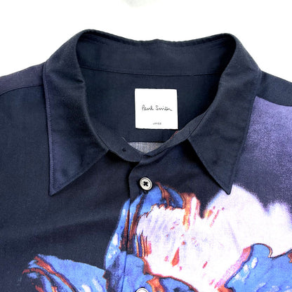 Paul Smith ポール・スミス stem placement 長袖シャツ ネイビー マルチ L メンズ【中古】