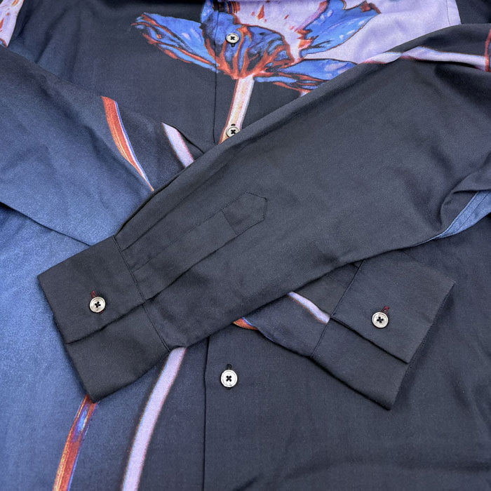 Paul Smith ポール・スミス stem placement 長袖シャツ ネイビー マルチ L メンズ【中古】