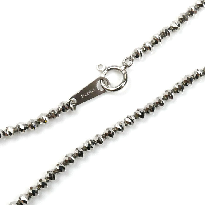 Pt850プラチナ ミラーボールチェーン ブレスレット 3.3g 18cm レディース【中古】