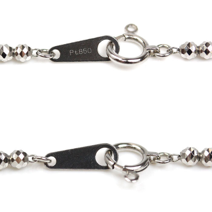 Pt850プラチナ ミラーボールチェーン ブレスレット 3.3g 18cm レディース【中古】