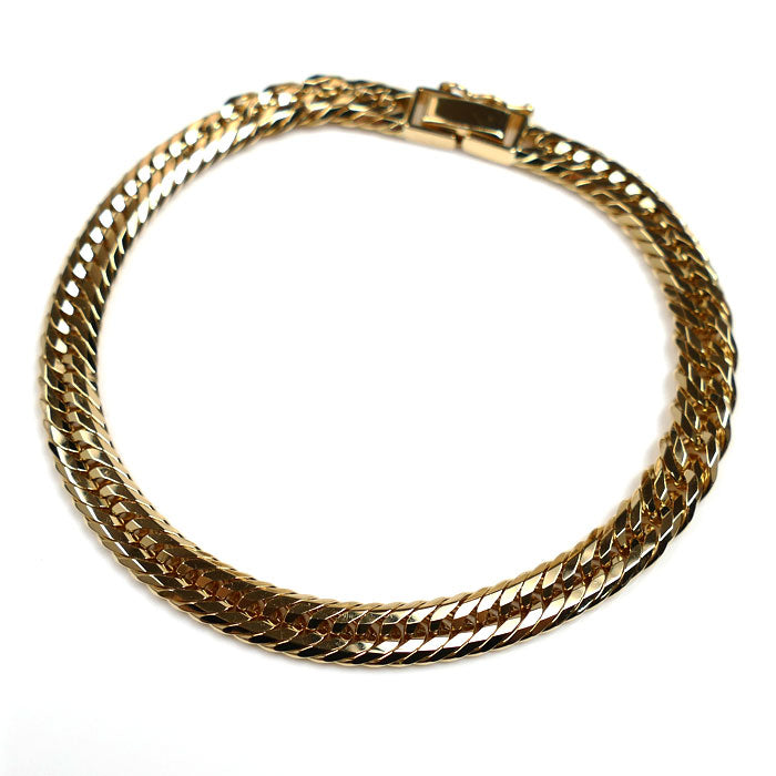 K18YG イエローゴールド ブレスレット 喜平12面トリプルカット 20.6g 20.5cm ユニセックス【中古】