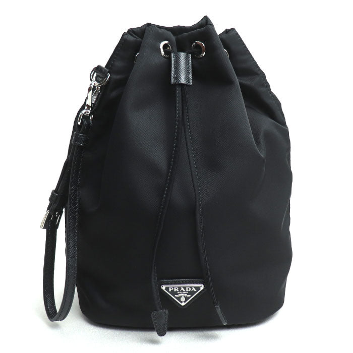 PRADA プラダ Re-Nylon ポーチ ポーチ ブラック 1NS369 R067_F0002 ICチップ メンズ レディース ユニセックス 白タグ 42【中古】【美品】