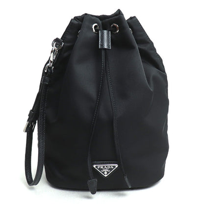 PRADA プラダ Re-Nylon ポーチ ポーチ ブラック 1NS369 R067_F0002 ICチップ メンズ レディース ユニセックス 白タグ 42【中古】【美品】