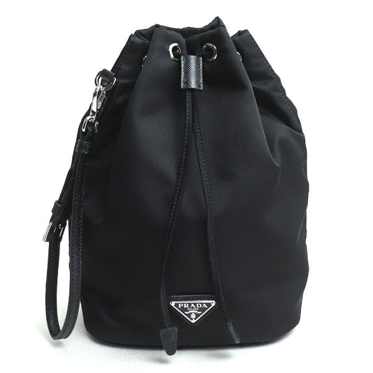 PRADA プラダ Re-Nylon ポーチ ポーチ ブラック 1NS369 R067_F0002 ICチップ メンズ レディース ユニセックス 白タグ 42【中古】【美品】