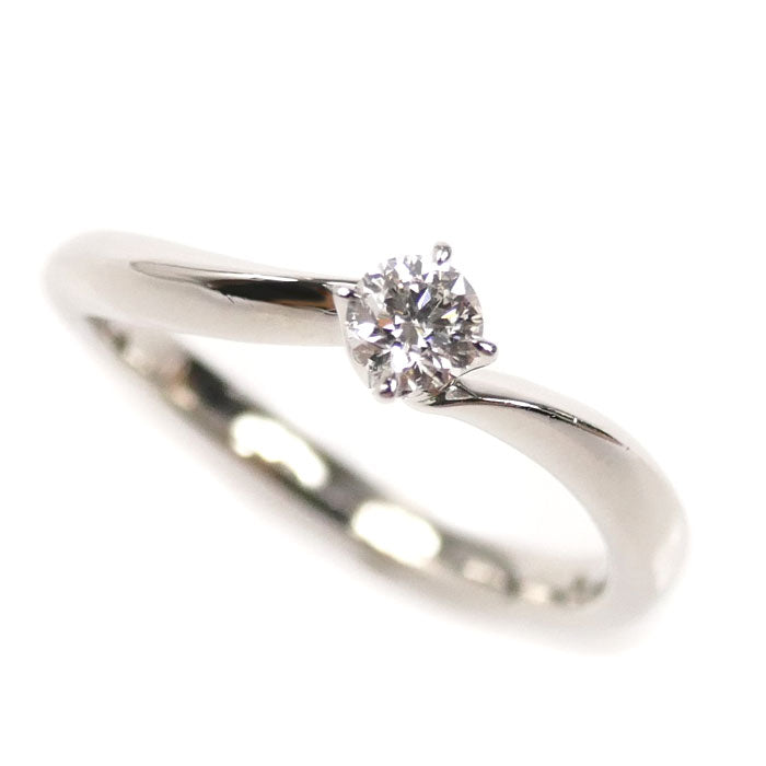 4℃ ヨンドシー Pt950プラチナ PeacefulTime リング・指輪 211722745010 ダイヤモンド0.167ct 10号 3.8g レディース【中古】