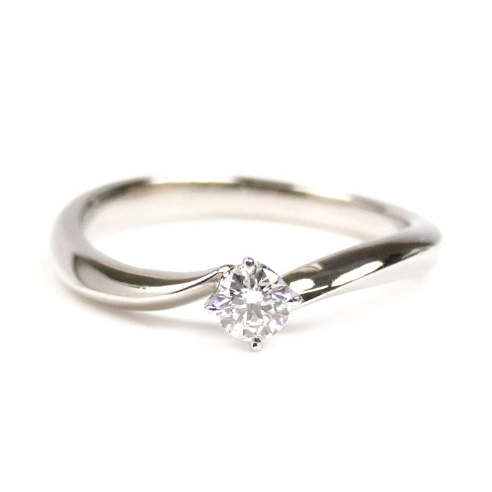 4℃ ヨンドシー Pt950プラチナ PeacefulTime リング・指輪 211722745010 ダイヤモンド0.167ct 10号 3.8g レディース【中古】