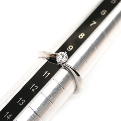 4℃ ヨンドシー Pt950プラチナ PeacefulTime リング・指輪 211722745010 ダイヤモンド0.167ct 10号 3.8g レディース【中古】