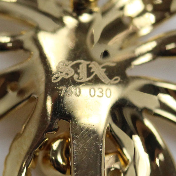 SJX K18YG イエローゴールド パームツリー ハイエンドモデル ペンダントトップ 5ZC0167 ダイヤモンド0.30ct 5.7g メンズ【中古】