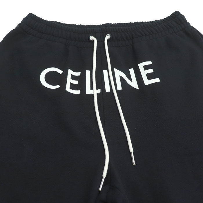 CELINE セリーヌ ロゴ スウェット ジョガーパンツ パンツ ブラック 2Z056670Q L メンズ【中古】