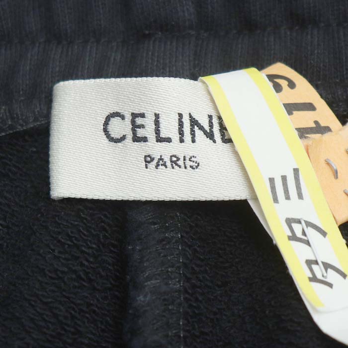 CELINE セリーヌ ロゴ スウェット ジョガーパンツ パンツ ブラック 2Z056670Q L メンズ【中古】