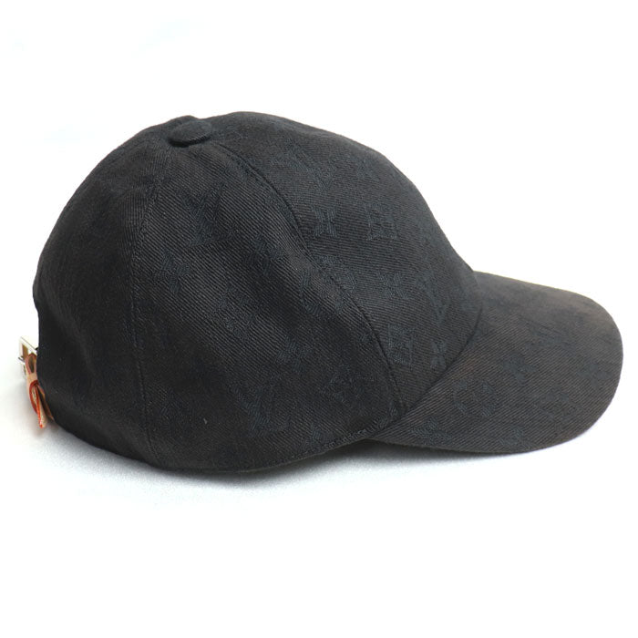 LOUIS VUITTON ルイ・ヴィトン モノグラム エッセンシャル キャップ ブラック M76585 NX1221 
60 メンズ【中古】