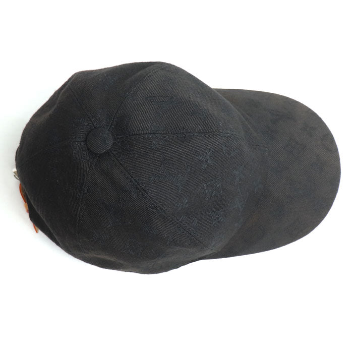 LOUIS VUITTON ルイ・ヴィトン モノグラム エッセンシャル キャップ ブラック M76585 NX1221 
60 メンズ【中古】