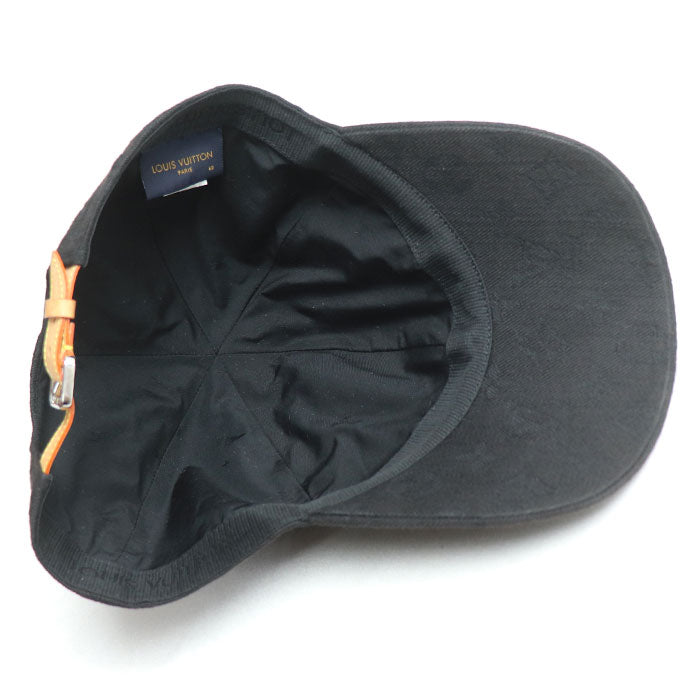 LOUIS VUITTON ルイ・ヴィトン モノグラム エッセンシャル キャップ ブラック M76585 NX1221 
60 メンズ【中古】