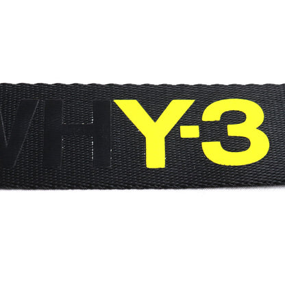 Yohji Yamamoto ヨウジヤマモト ×adidas Y3 スローガンベルト ベルト ブラック/イエロー S メンズ【中古】【美品】