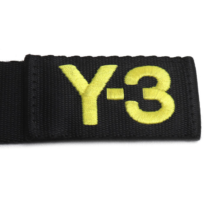 Yohji Yamamoto ヨウジヤマモト ×adidas Y3 スローガンベルト ベルト ブラック/イエロー S メンズ【中古】【美品】