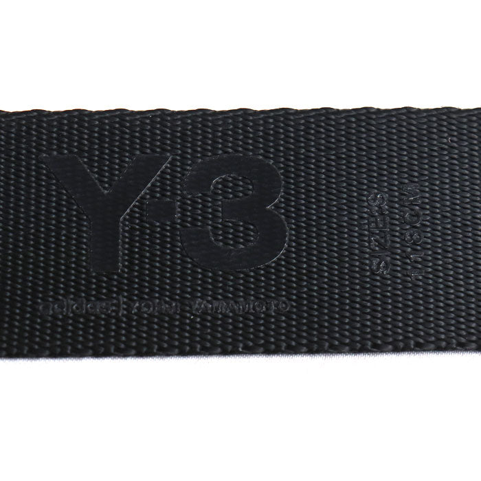 Yohji Yamamoto ヨウジヤマモト ×adidas Y3 スローガンベルト ベルト ブラック/イエロー S メンズ【中古】【美品】
