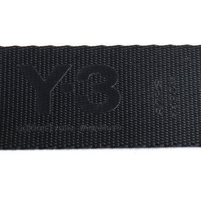 Yohji Yamamoto ヨウジヤマモト ×adidas Y3 スローガンベルト ベルト ブラック/イエロー S メンズ【中古】【美品】
