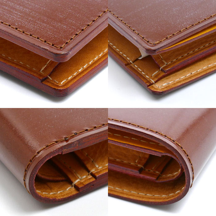 GANZO ガンゾ THIN BRIDLE シンブライドル 二つ折り財布 ヘーゼル 57828 メンズ【中古】【極美品】