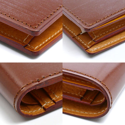 GANZO ガンゾ THIN BRIDLE シンブライドル 二つ折り財布 ヘーゼル 57828 メンズ【中古】【極美品】