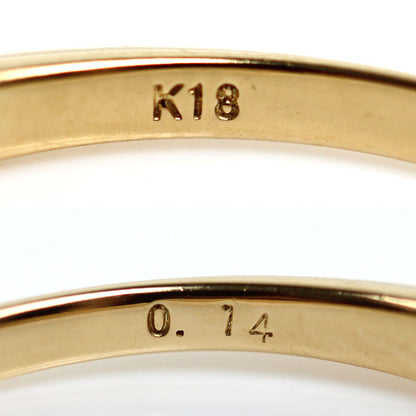 K18YG イエローゴールド リング・指輪 ダイヤモンド0.14ct 11号 1.3g レディース【中古】