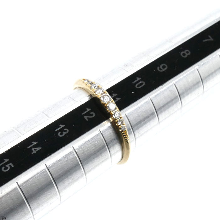 K18YG イエローゴールド リング・指輪 ダイヤモンド0.14ct 11号 1.3g レディース【中古】