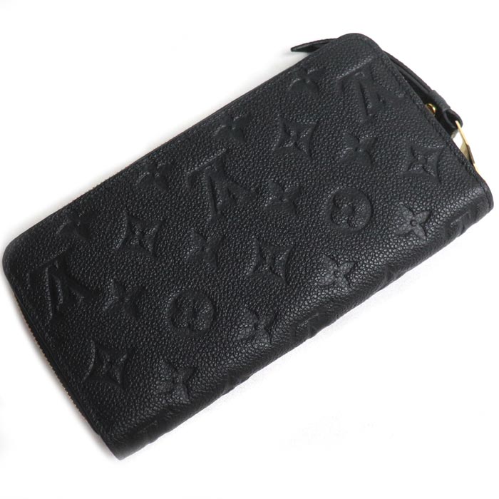 LOUIS VUITTON ルイ・ヴィトン ジッピーウォレット 長財布 ラウンドファスナー モノグラムアンプラント ブラック M61864 ICチップ ユニセックス【中古】