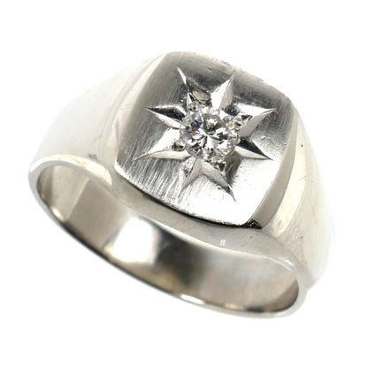 Pt900プラチナ リング・指輪 ダイヤモンド0.172ct 20.5号 14.1g メンズ【中古】【美品】