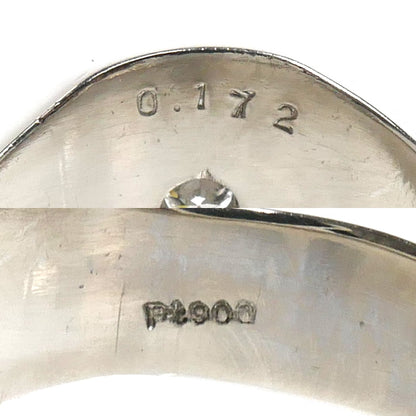 Pt900プラチナ リング・指輪 ダイヤモンド0.172ct 20.5号 14.1g メンズ【中古】【美品】
