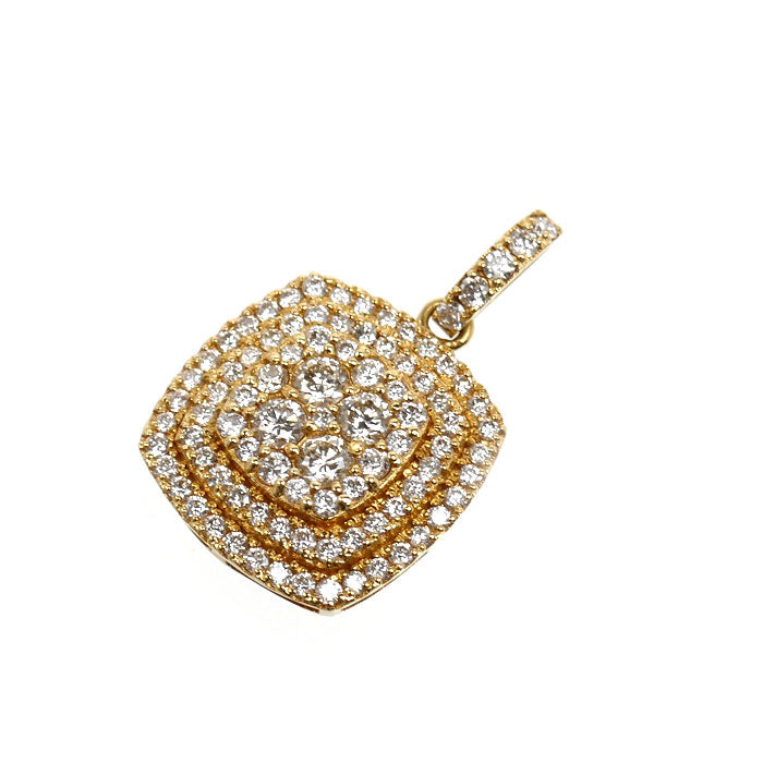 K18YG イエローゴールド ペンダントトップ ダイヤモンド1.00ct 2.9g レディース【中古】
