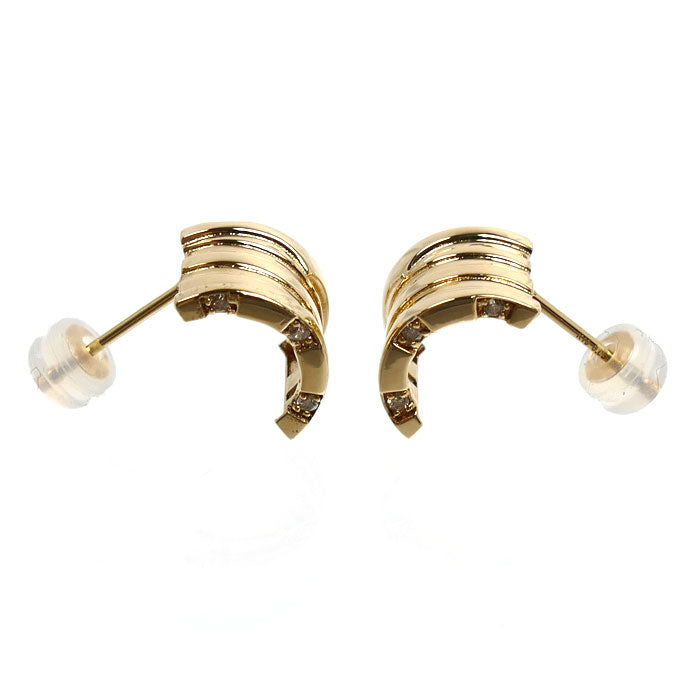 K18YG イエローゴールド ピアス ダイヤモンド0.05ct/0.05ct 2.0g レディース【中古】【美品】