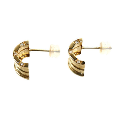 K18YG イエローゴールド ピアス ダイヤモンド0.05ct/0.05ct 2.0g レディース【中古】【美品】