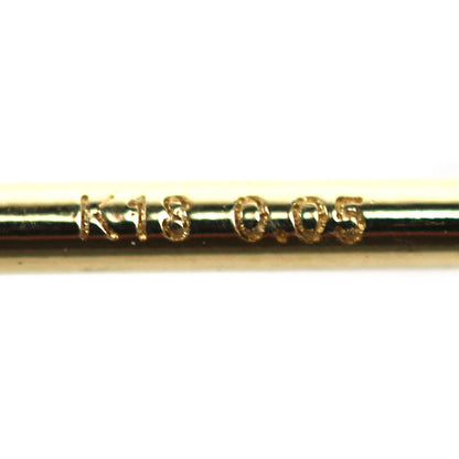 K18YG イエローゴールド ピアス ダイヤモンド0.05ct/0.05ct 2.0g レディース【中古】【美品】