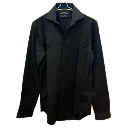 Calvin Klein インフィニティ ノン アイロン 長袖シャツ ブラック メンズ【中古】