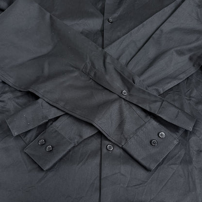 Calvin Klein インフィニティ ノン アイロン 長袖シャツ ブラック メンズ【中古】