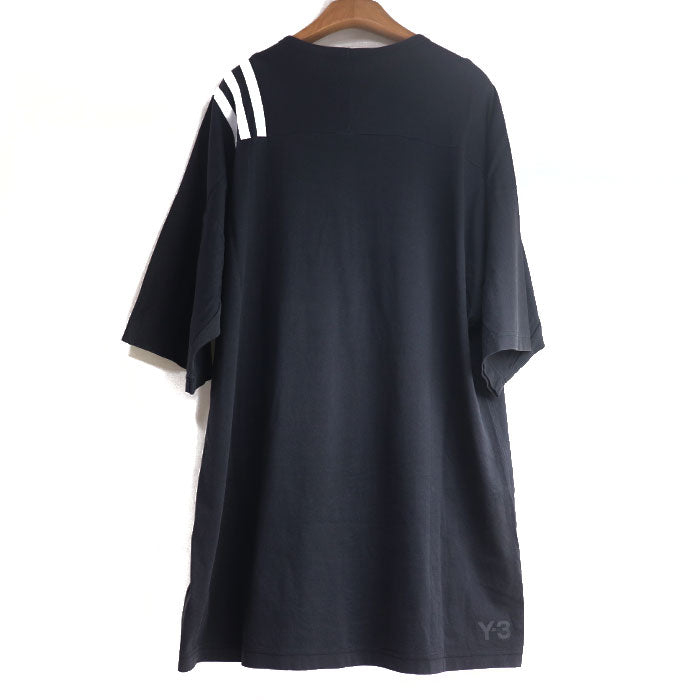 Yohji Yamamoto ヨウジヤマモト Y-3×Adidas 3-STRIPES TEE 半袖Ｔシャツ ブラック CY6974 16C001 
M/M メンズ【中古】