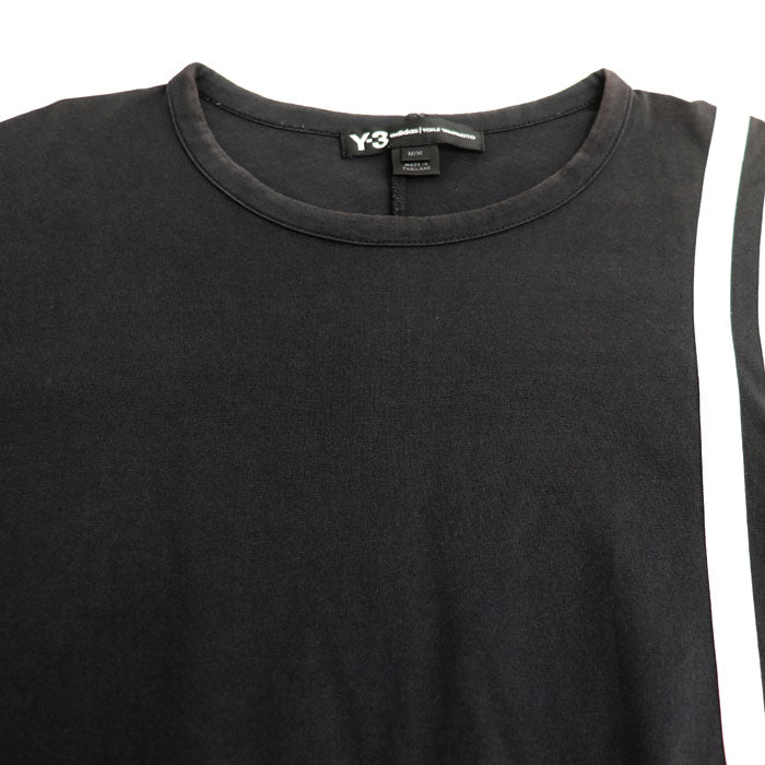 Yohji Yamamoto ヨウジヤマモト Y-3×Adidas 3-STRIPES TEE 半袖Ｔシャツ ブラック CY6974 16C001 
M/M メンズ【中古】