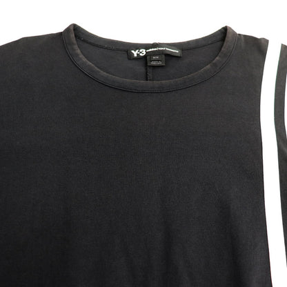 Yohji Yamamoto ヨウジヤマモト Y-3×Adidas 3-STRIPES TEE 半袖Ｔシャツ ブラック CY6974 16C001 
M/M メンズ【中古】