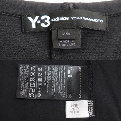 Yohji Yamamoto ヨウジヤマモト Y-3×Adidas 3-STRIPES TEE 半袖Ｔシャツ ブラック CY6974 16C001 
M/M メンズ【中古】