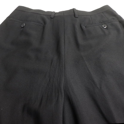 LAD MUSICIAN ラッドミュージシャン WOOL GABARDINE 2TUCK CROPPED WIDE SLACKS パンツ ワイドフレアパンツ ブラック 2119-557 42 メンズ【中古】