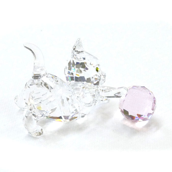 SWAROVSKI スワロフスキー 子ネコ(ピンクボール) オブジェ 631856【中古】【美品】