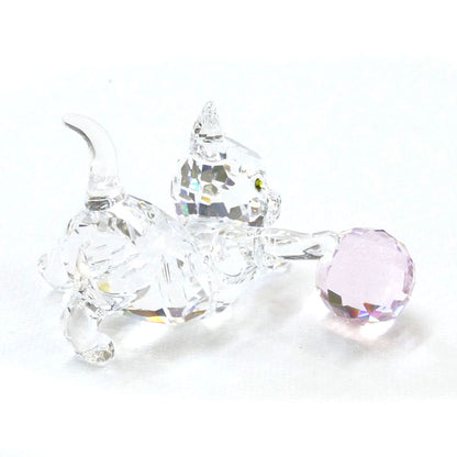 SWAROVSKI スワロフスキー 子ネコ(ピンクボール) オブジェ 631856【中古】【美品】