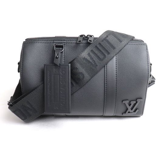 LOUIS VUITTON ルイ・ヴィトン シティ・キーポル 2Wayショルダーバッグ アエログラム ブラック M59255 IC メンズ【中古】【美品】